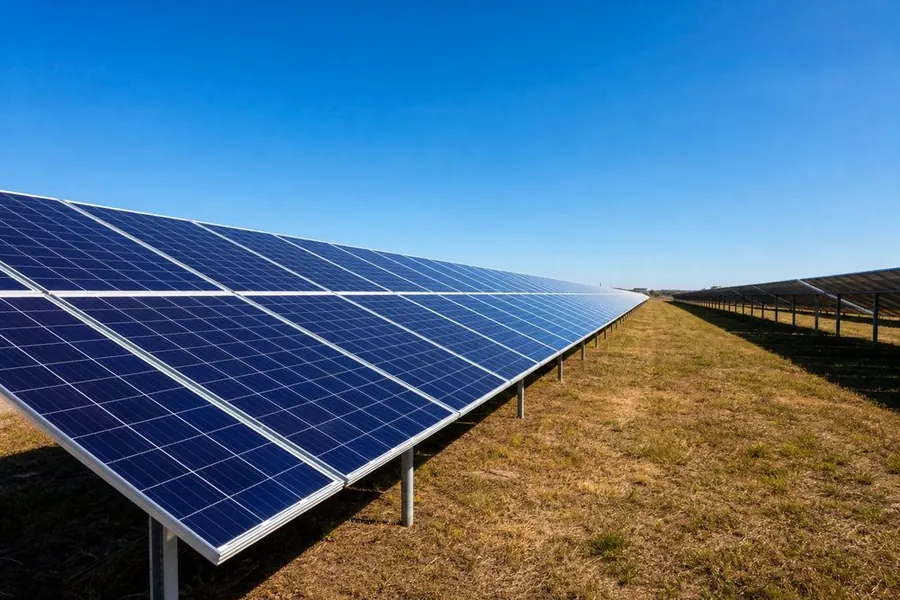 Ground mounted solar plant